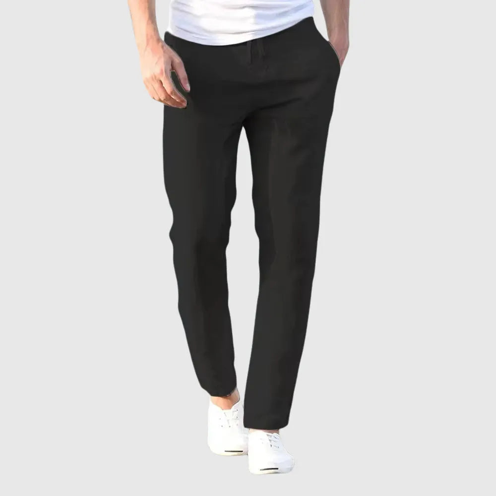 Men's Linen Pants with Drawstring Waist