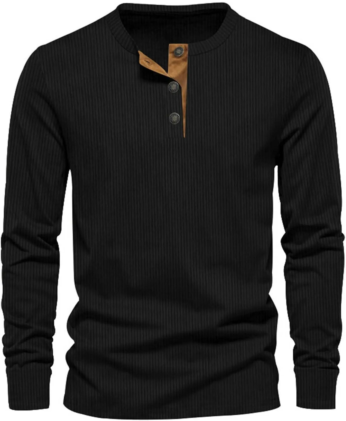 Men's Long Sleeve T-Shirt with Classic Crew Neck