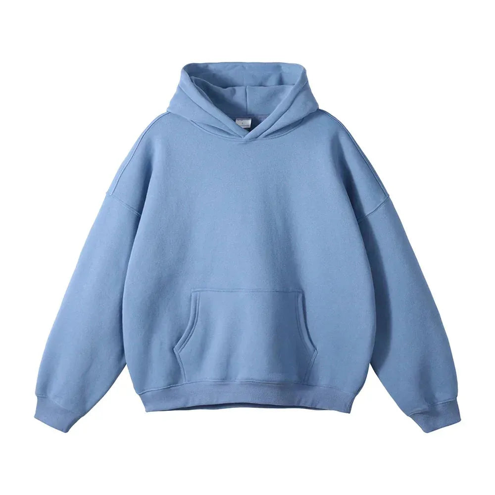 Men's Loose Fit Pullover Hoodie with Kangaroo Pocket
