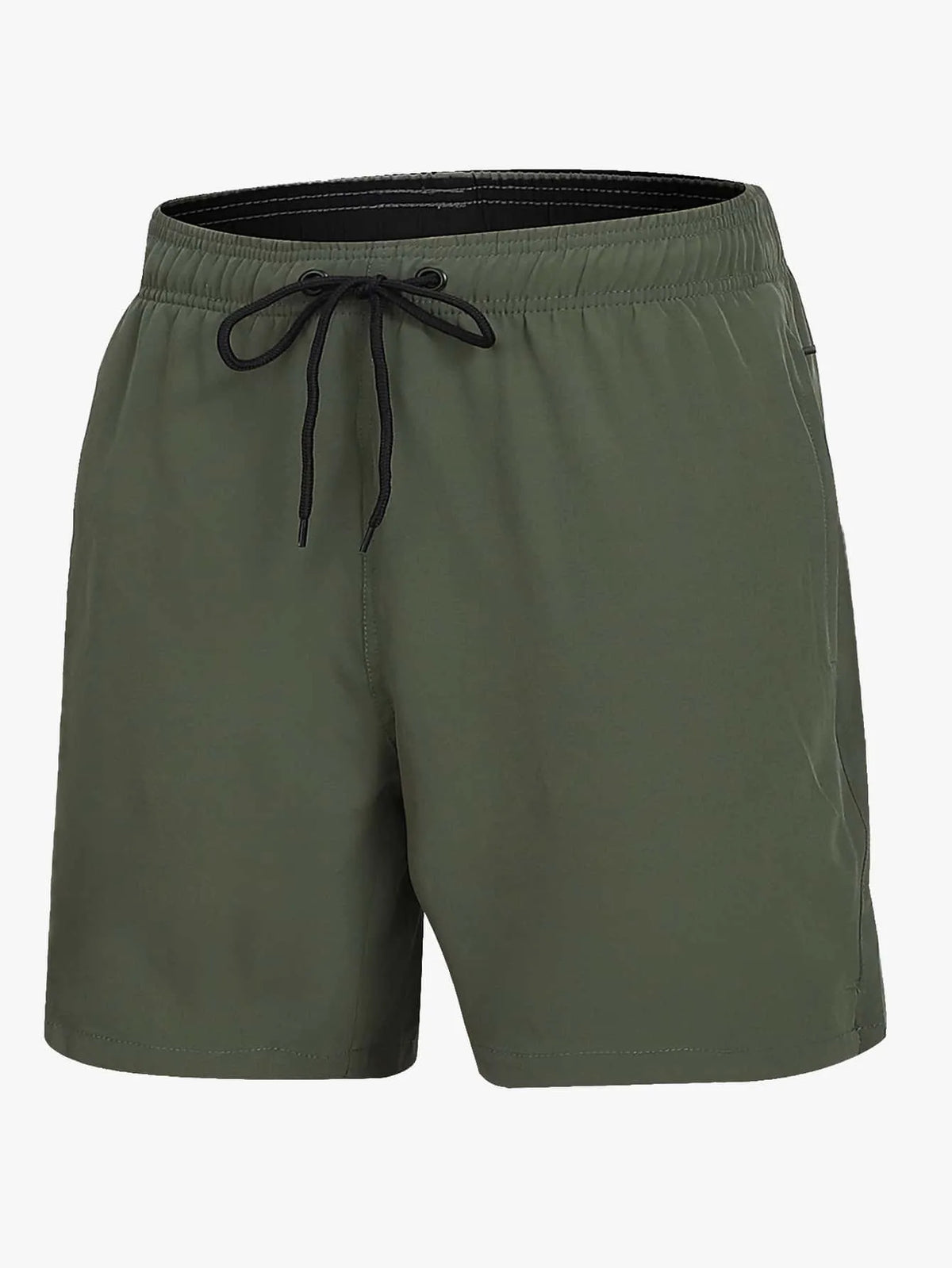 Men's Quick-Drying Elastic Swim Trunks with Zipper Pocket