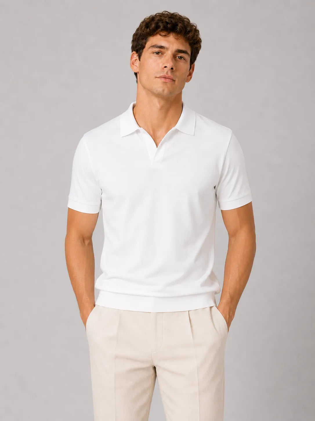Men's Silky Soft Breathable Short-Sleeve Polo Shirt