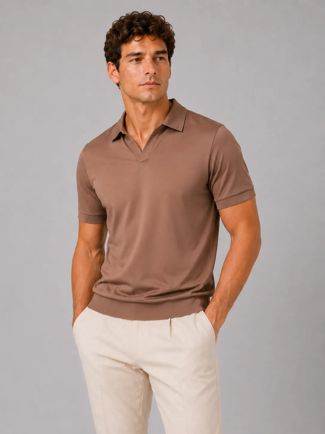 Men's Silky Soft Breathable Short-Sleeve Polo Shirt