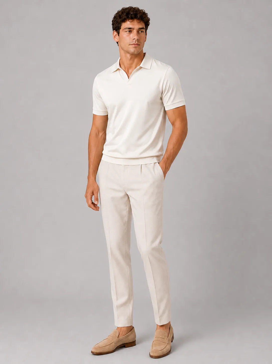 Men's Silky Soft Breathable Short-Sleeve Polo Shirt