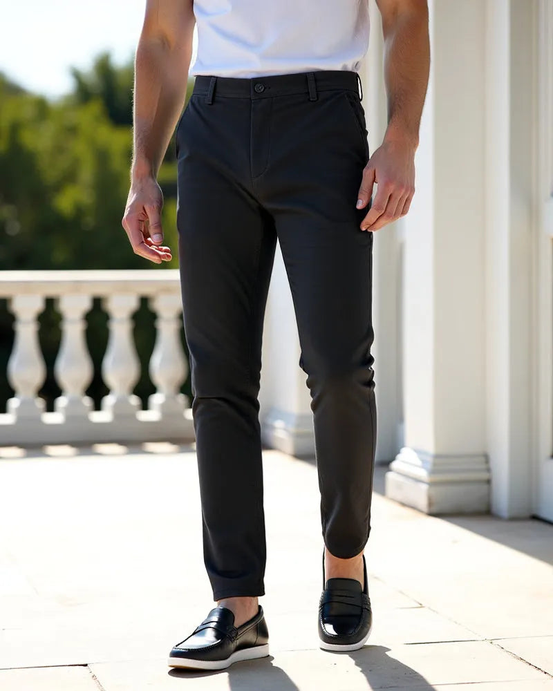Men's Slim Fit Chino Pants for Everyday and Office Wear