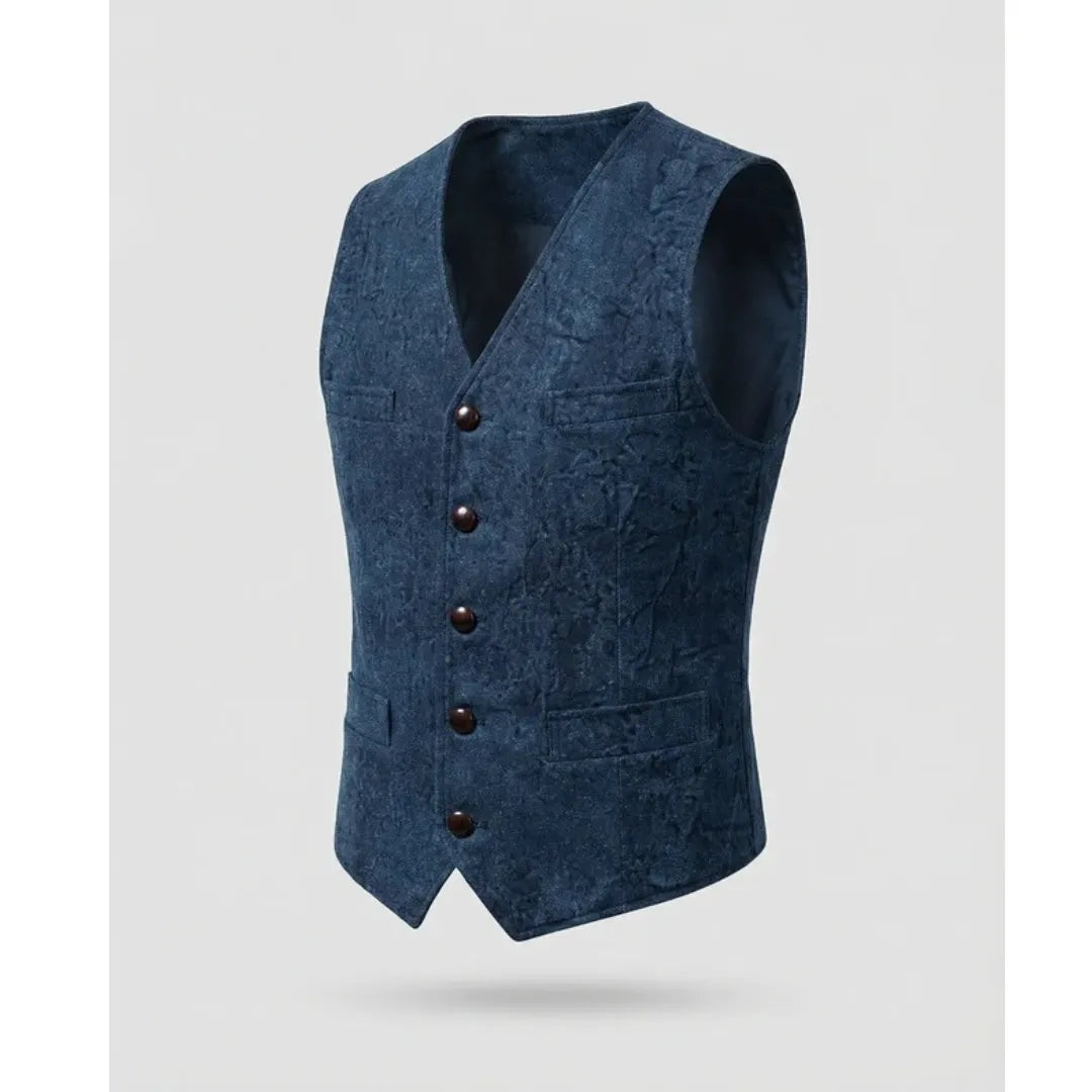 Men's Traditional Buttoned Vest with Elegant Cut