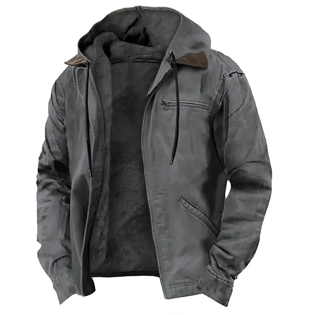 Men's Warm Winter Coat with Removable Hood