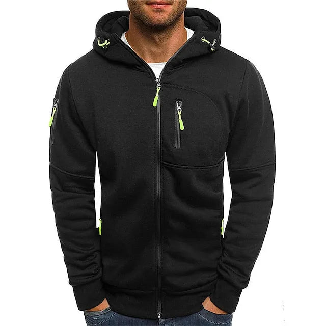 Men's Zip-Up Hoodie with Pockets