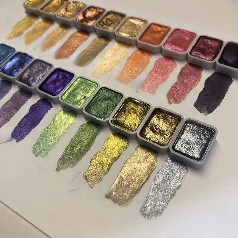 Mineral Pigment Powder Set with Shimmer Finish