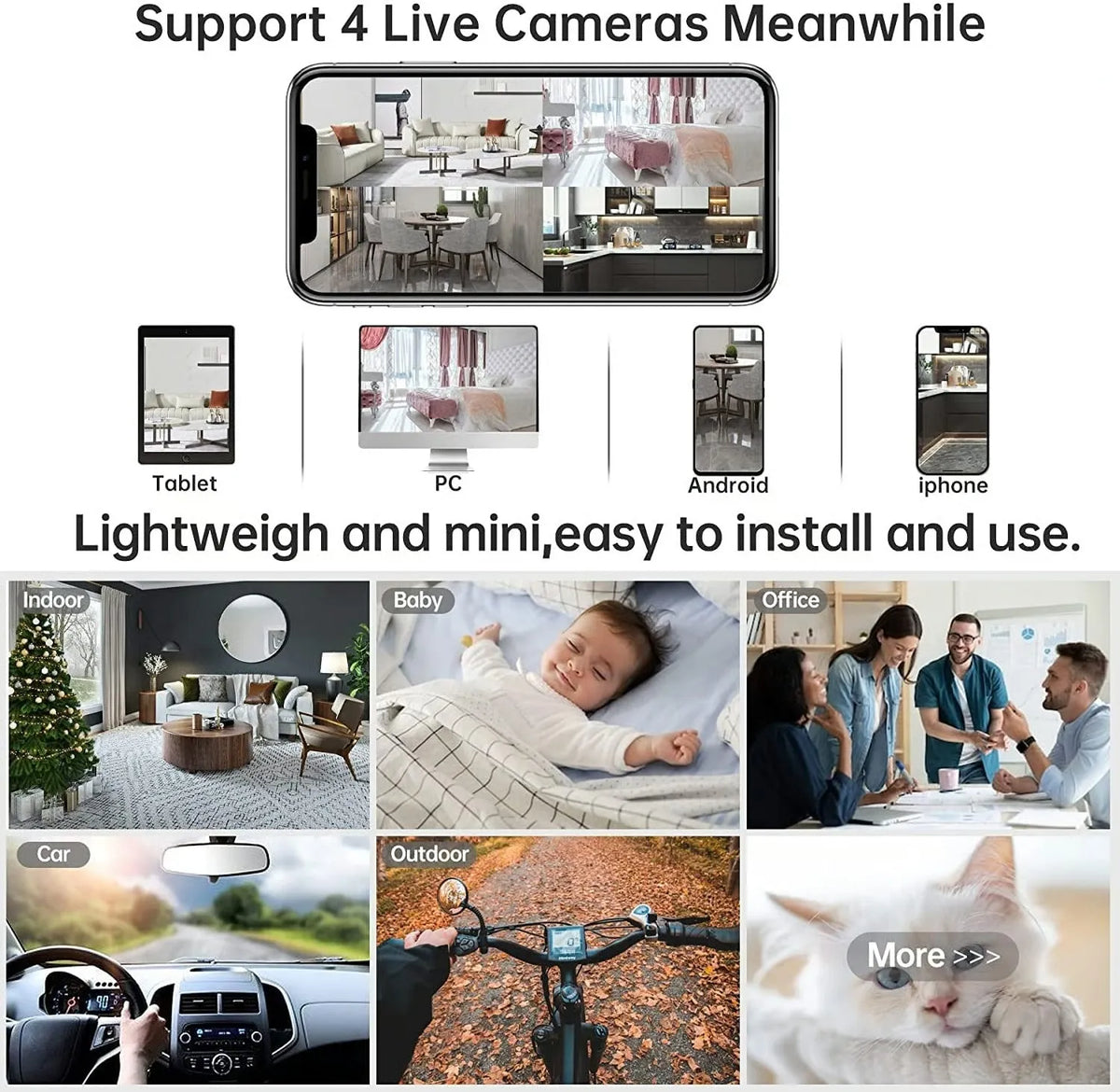 Mini HD Security Camera with Night Vision