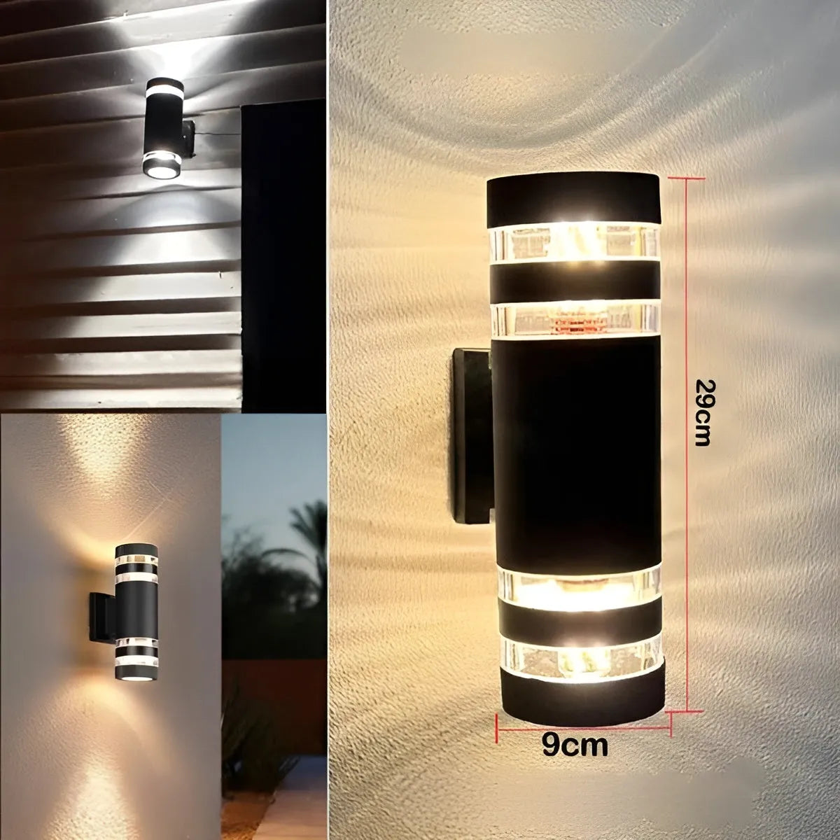 Modern LED Outdoor Wall Light with Up and Down Effect