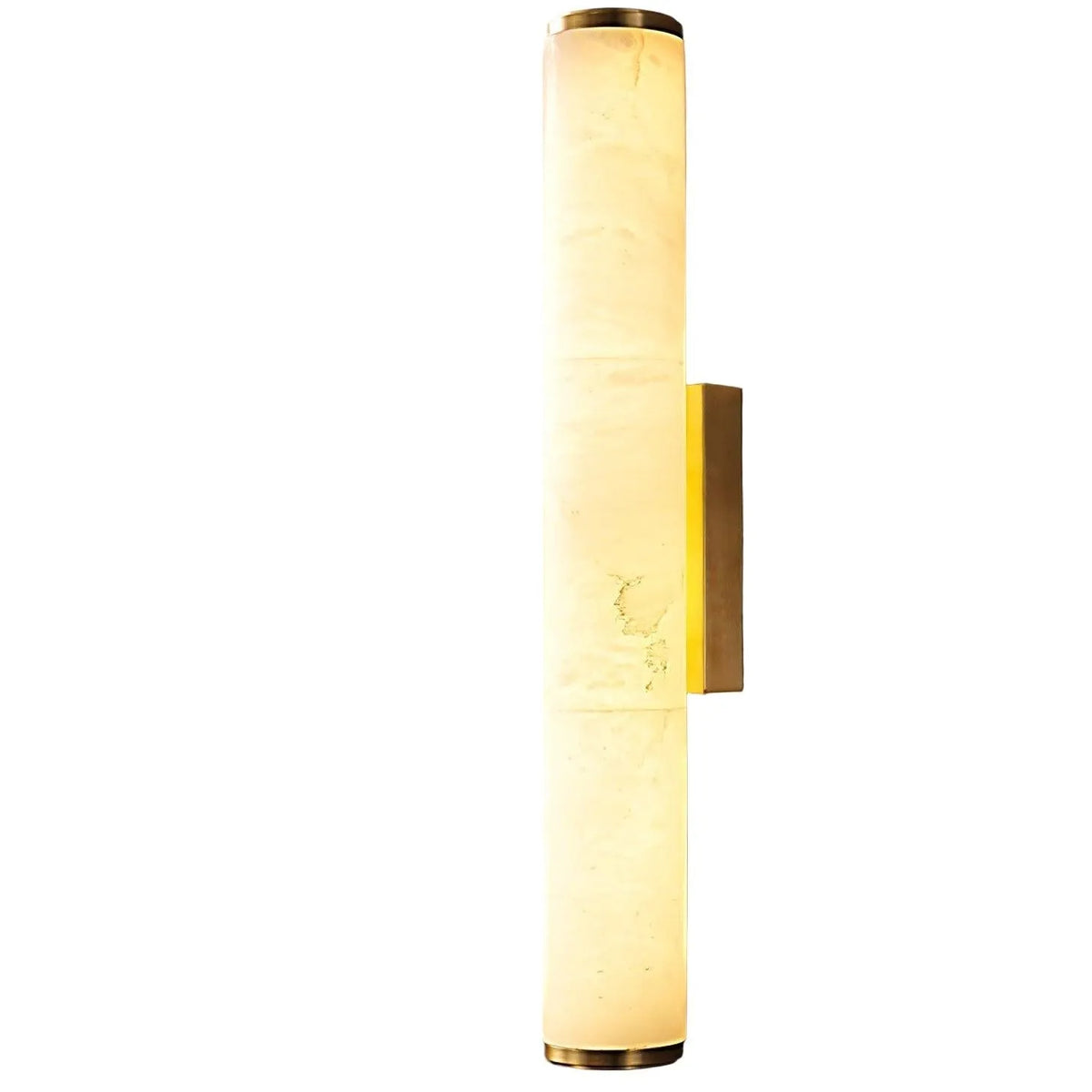 Modern Minimalist Marble LED Wall Sconce with Copper-Tone Finish
