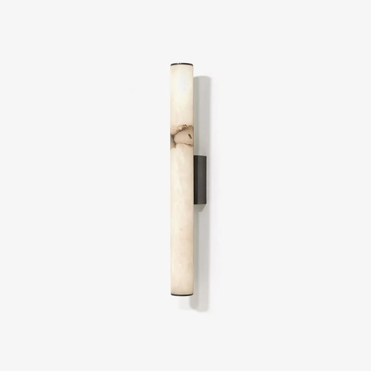Modern Minimalist Marble LED Wall Sconce with Copper-Tone Finish