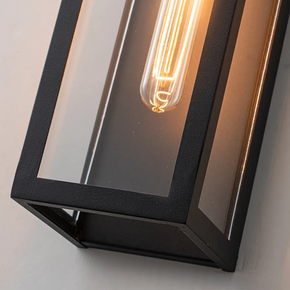 Modern Outdoor Wall Light with Dusk-to-Dawn Sensor