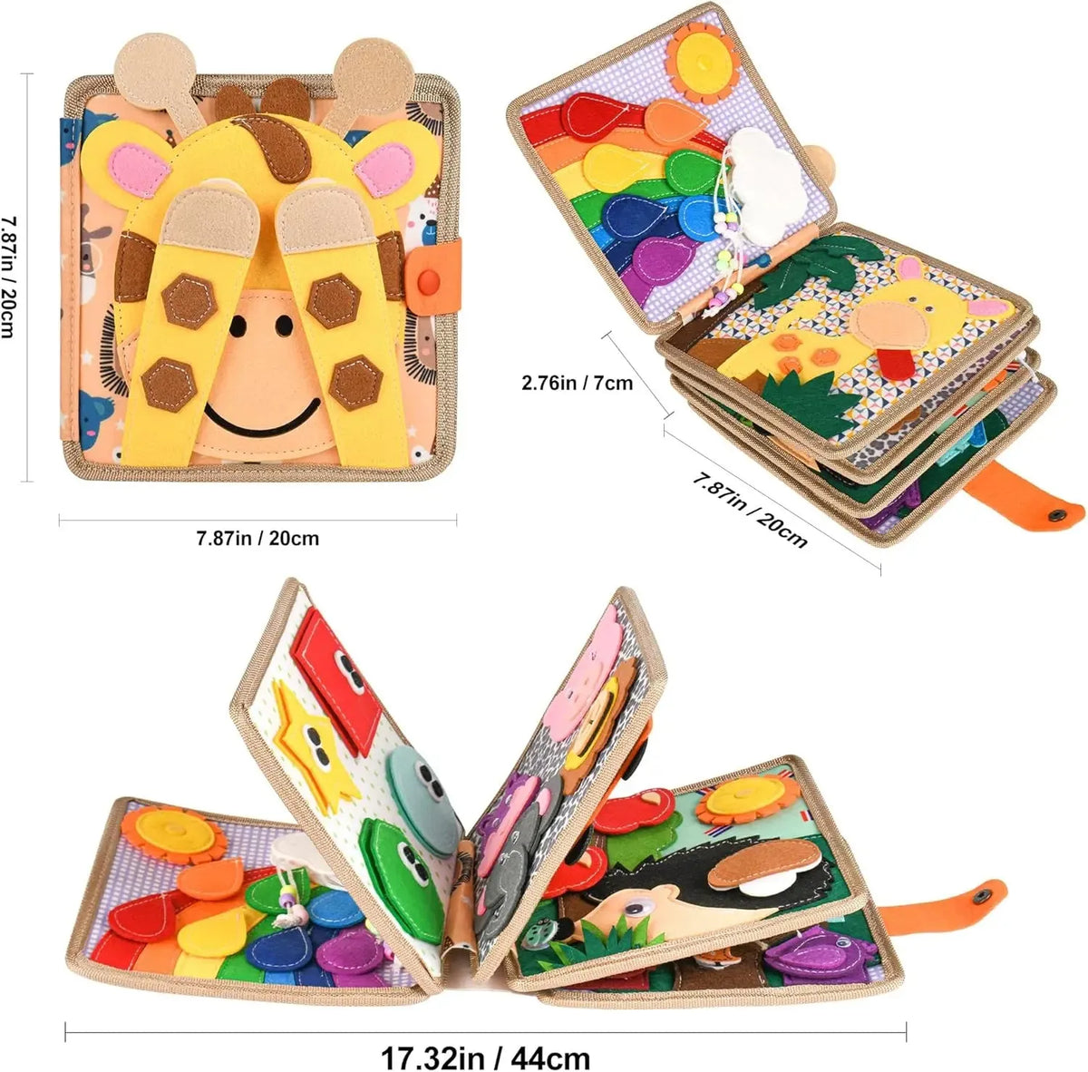 Montessori Felt Busy Book for Toddlers