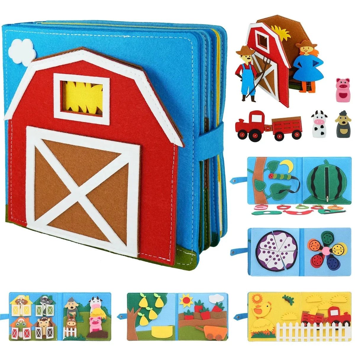 Montessori Felt Busy Book for Toddlers