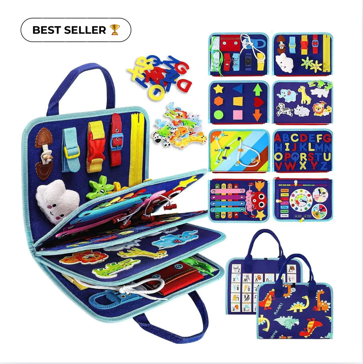 Montessori Felt Learning Busy Book with Interactive Activity Pages