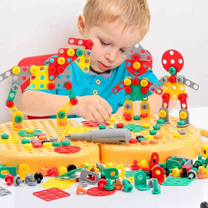 Montessori Tool Box Building Set with Toy Drill