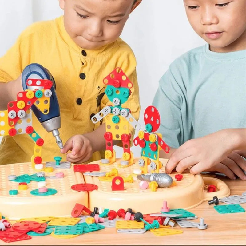 Montessori Tool Box Building Set with Toy Drill