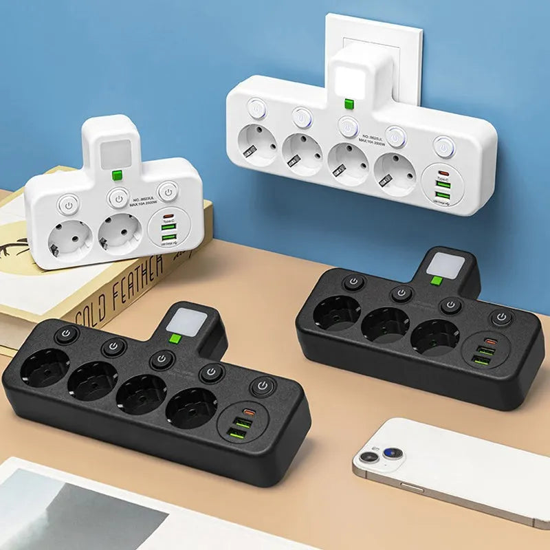 Multi-Socket Surge Protector with USB Ports