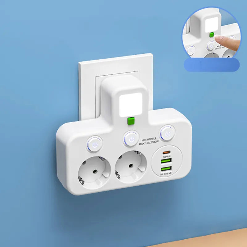 Multi-Socket Surge Protector with USB Ports