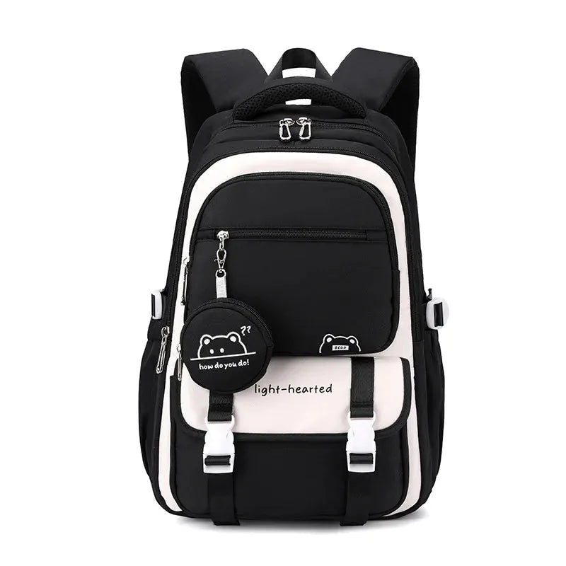 Multifunctional Everyday School Backpack with Luggage Strap