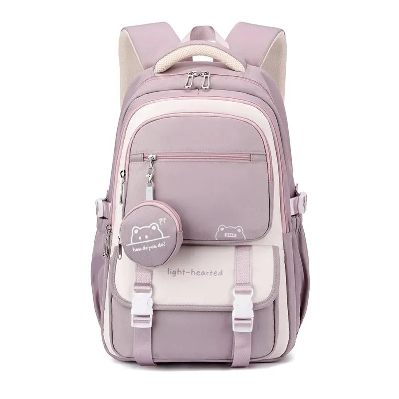 Multifunctional Everyday School Backpack with Luggage Strap