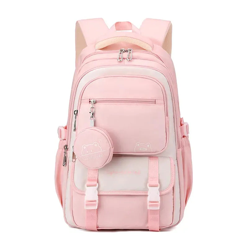 Multifunctional Everyday School Backpack with Luggage Strap