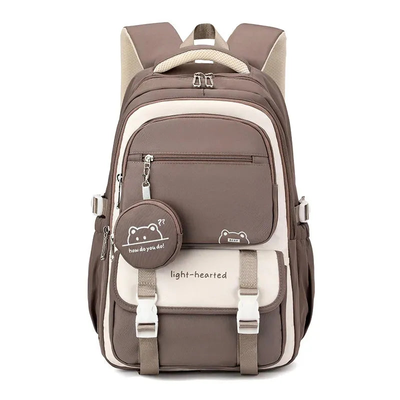Multifunctional Everyday School Backpack with Luggage Strap