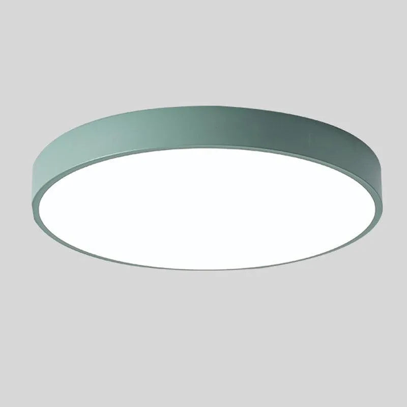 Nordic Macaron LED Ceiling Light with Wooden Accent