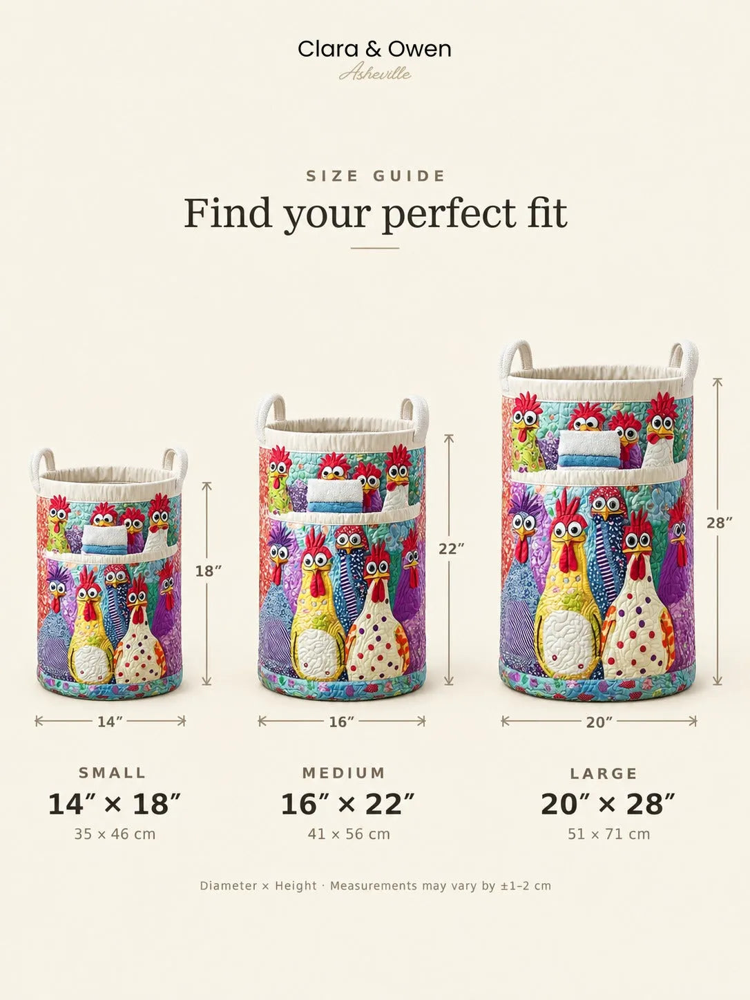 Padded Fabric Laundry Basket with Canvas Handles