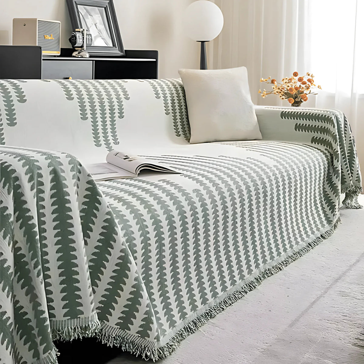 Pet-Friendly Chenille Sofa Cover with Scratch-Resistant Fabric
