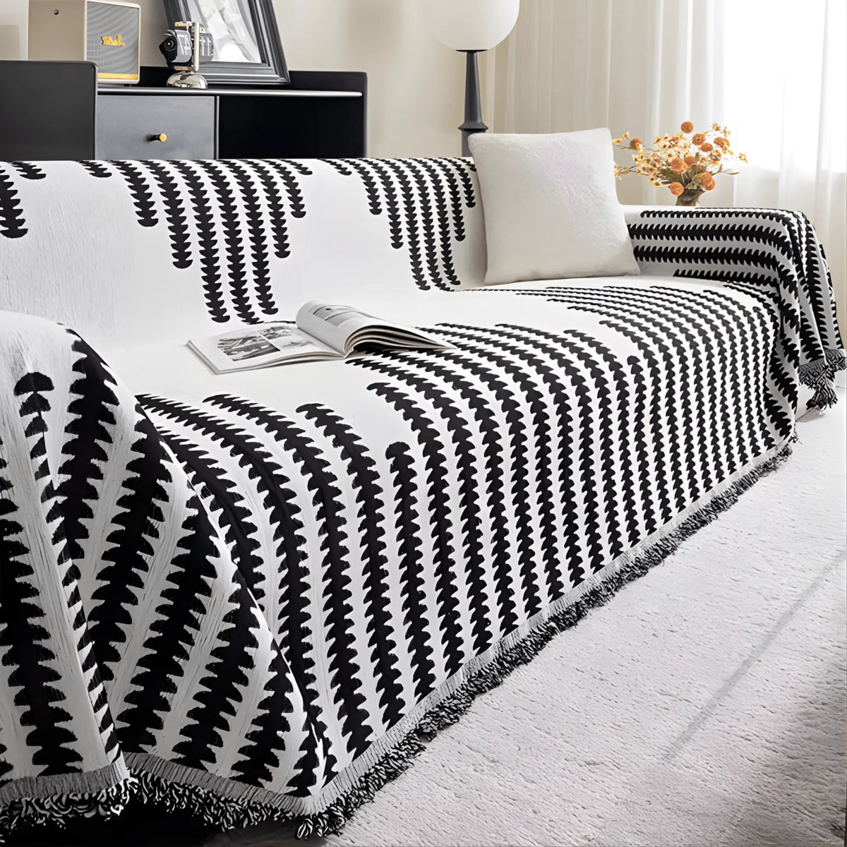 Pet-Friendly Chenille Sofa Cover with Scratch-Resistant Fabric