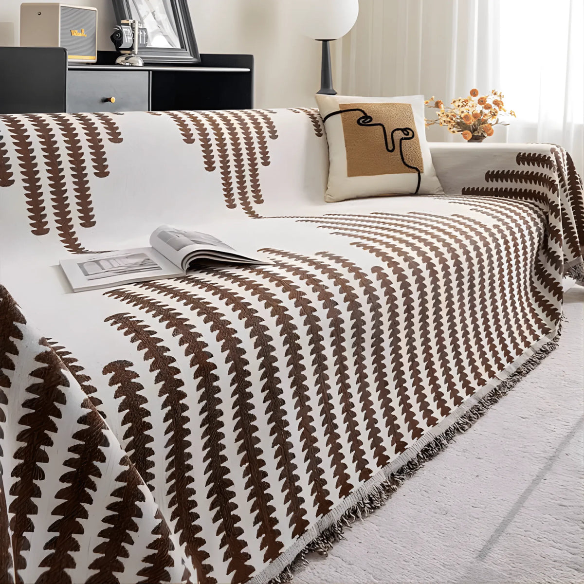 Pet-Friendly Chenille Sofa Cover with Scratch-Resistant Fabric