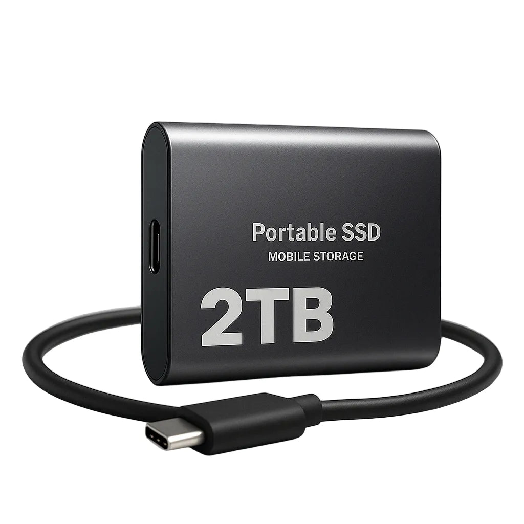 Portable External SSD with USB-C Connection and 2 TB Storage