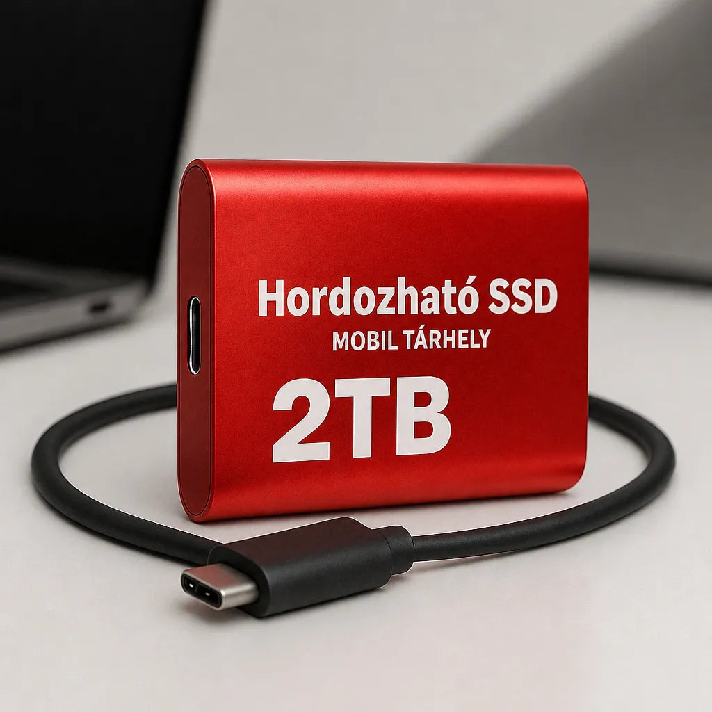 Portable External SSD with USB-C Connection and 2 TB Storage
