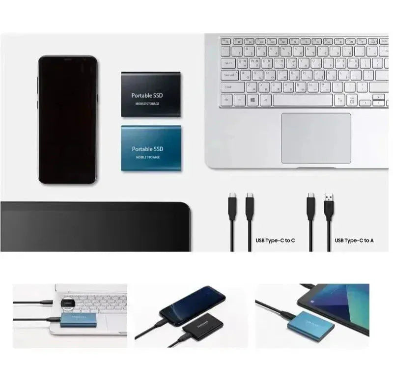Portable External SSD with USB-C Connection and 2 TB Storage