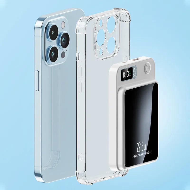 Portable Power Bank with Fast Charging and Wireless Charging