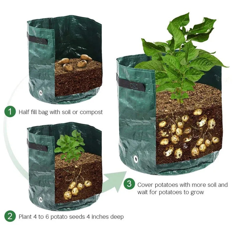 Potato Grow Bag with Harvest Window