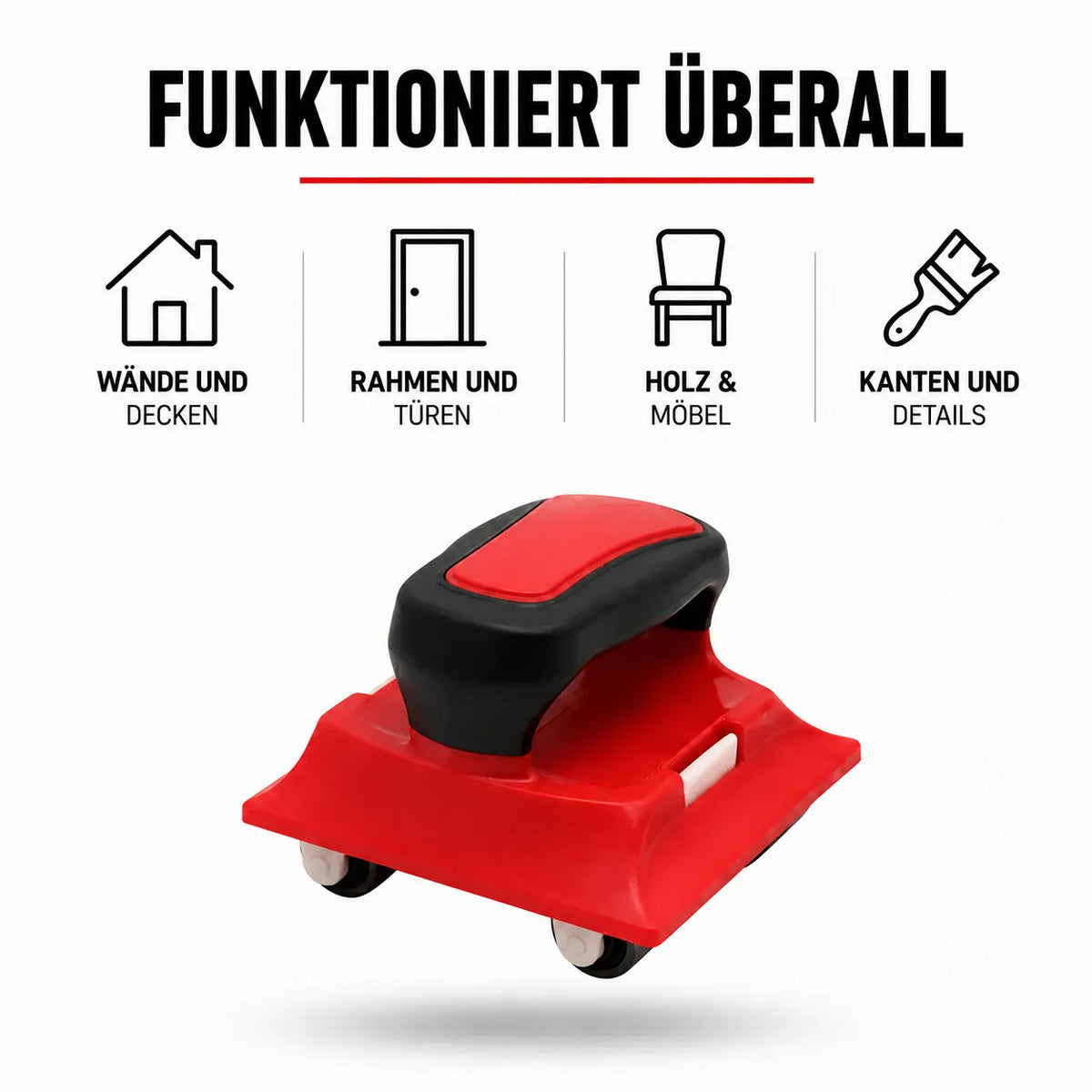 Precision Paint Edger Tool with Guide Wheels