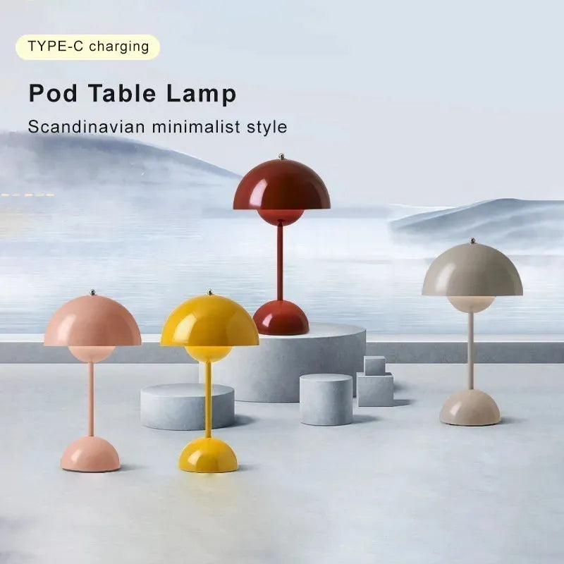 Rechargeable Dimmable Cordless LED Table Lamp with Touch Control