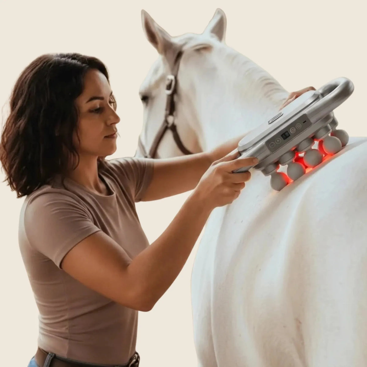 Red Light Equine Massage Gun with 8 Attachments