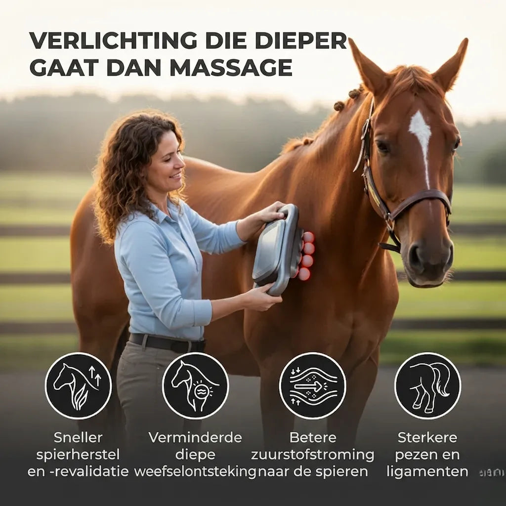 Red Light Equine Massage Gun with 8 Attachments