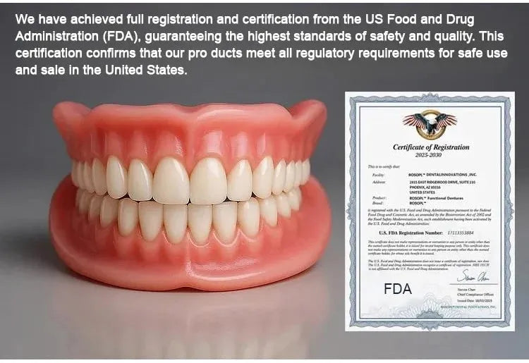 Removable Full Arch Denture Set with Flexible Cushion Grip