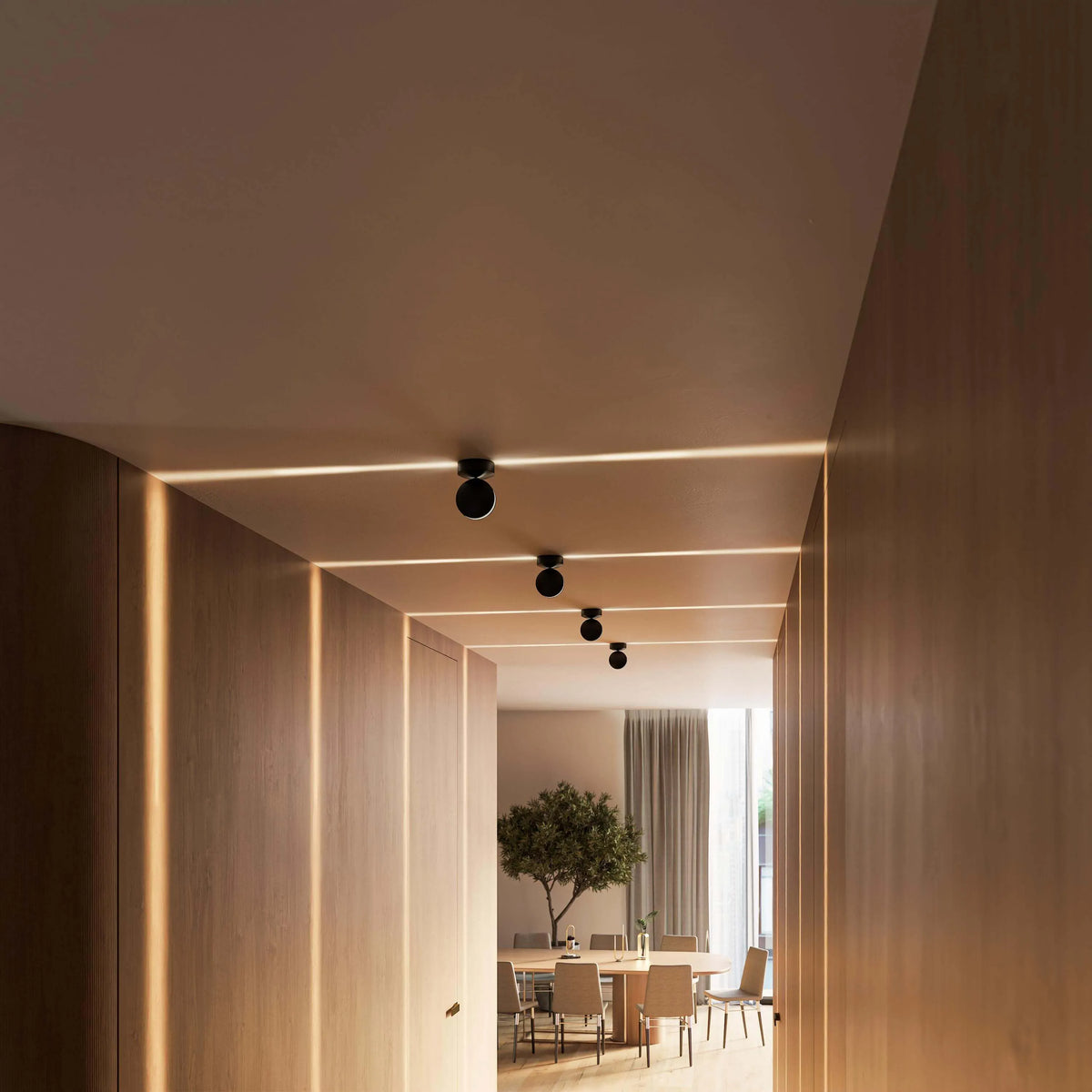 Rotating LED Wall Lamp with Square Light Beam