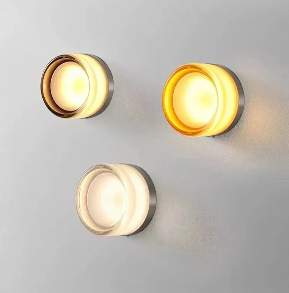 Round Colorful Wall Lamp with Retro Design