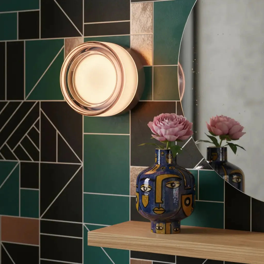 Round Colorful Wall Lamp with Retro Design