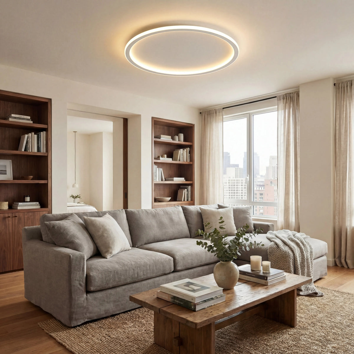 Round Dimmable LED Ceiling Light with Remote Control
