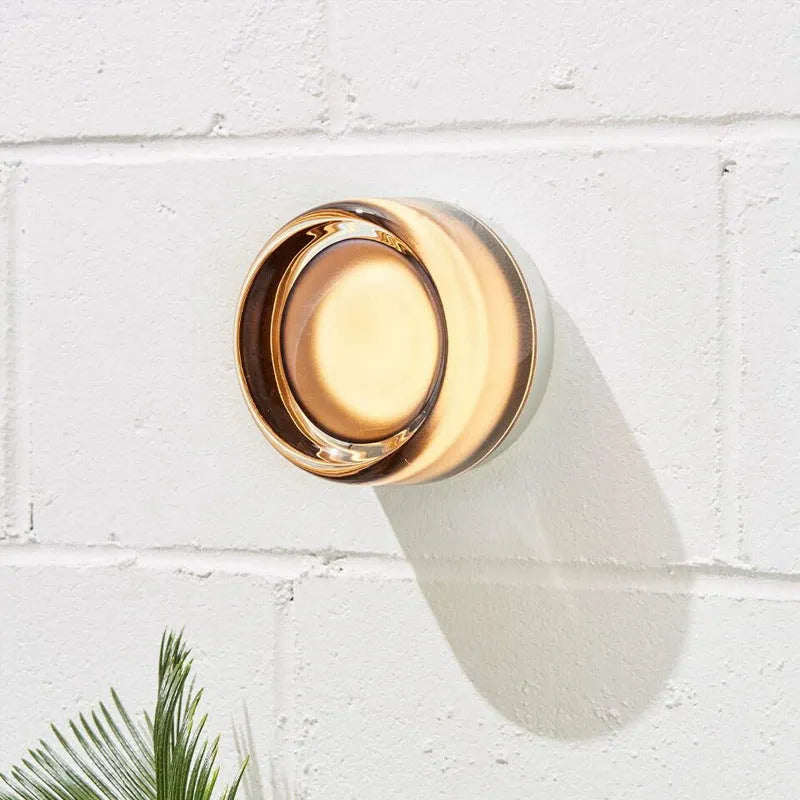 Round Dimple Wall Lamp with Warm LED Light