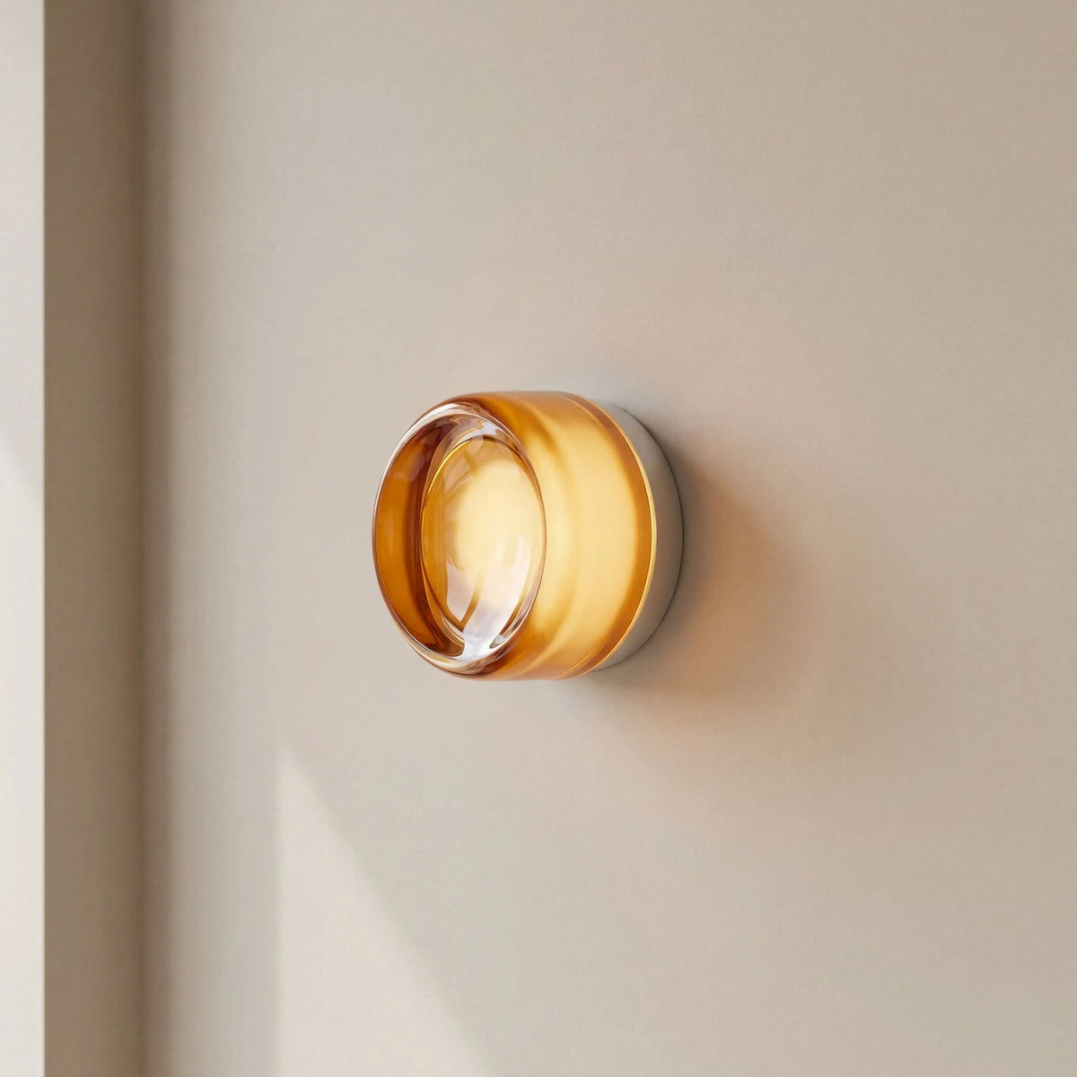 Round Dimple Wall Lamp with Warm LED Light