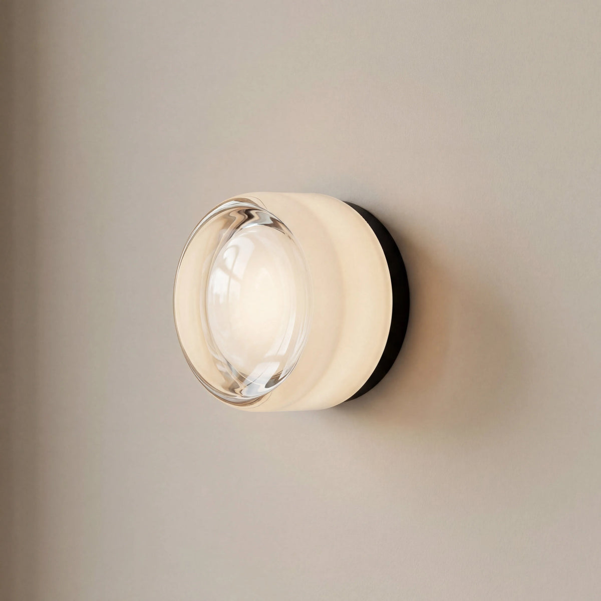 Round Dimple Wall Lamp with Warm LED Light